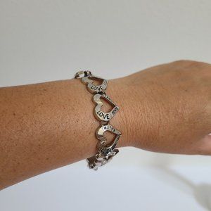 Faith Hope Love Heart Bracelet
